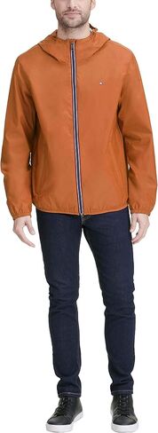 Tommy Hilfiger Men's Lightweight Active Water Resistant Hooded Rain Jacket in Saudi Arabia