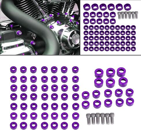 66pcs دراجة نارية محرك برتقالي أغطية الترباس غطاء المسمار لهارلي سبورتستر داينا Softail Touring Electra Glides Road Road Road Kings Street Street in Kuwait