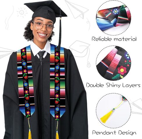 سرق التخرج المكسيكي من 2025 - كلاسيك مكسيكو على طراز المكسيك ستولز لطلاب الجامعات للجنسين للبالغين in Saudi Arabia
