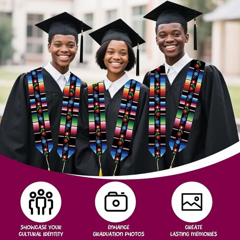سرق التخرج المكسيكي من 2025 - كلاسيك مكسيكو على طراز المكسيك ستولز لطلاب الجامعات للجنسين للبالغين in Saudi Arabia