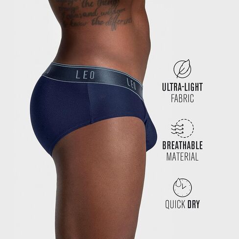 LEO Breathable Fast Drying Mens Underwear - FitTech Ultra-Light Briefs in Kuwait