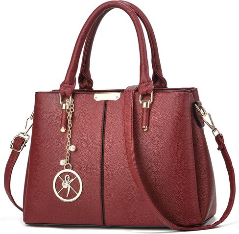 Purse and Handbags for Women, 3 Zip Compartments Tote Bag Designer Shoulder Purse Top Handle Satchel Bags in Kuwait