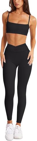 Laslulu V-High High Phecout Leggings for Women 28 "تجمع الزبدة الناعمة اللبوجين in Saudi Arabia