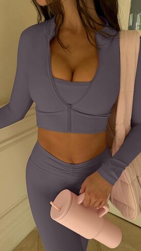 LASLULU V-High Waisted Workout Leggings for Women 28" Gathered Buttery Soft Compression Leggings Yoga Workout Pants in Saudi Arabia