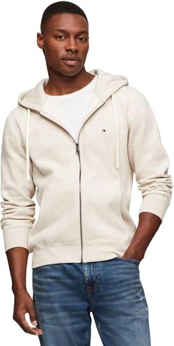 Tommy Hilfiger Men's Medium Weight Fleece Full Zip Up Hoodie in Kuwait