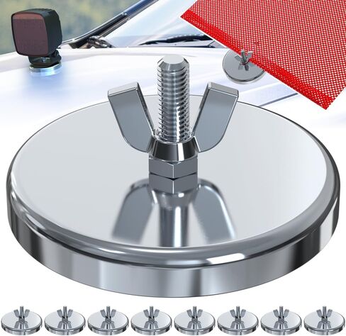 Magnetic Flag Holder, 8 Pcs Heavy Duty Magnet for Wire Loop Flags, Oversized Load Magnets Flag, Magnets Mounts for Car Banner, Strong Magnetic Warning Flags Sign Holder in Saudi Arabia