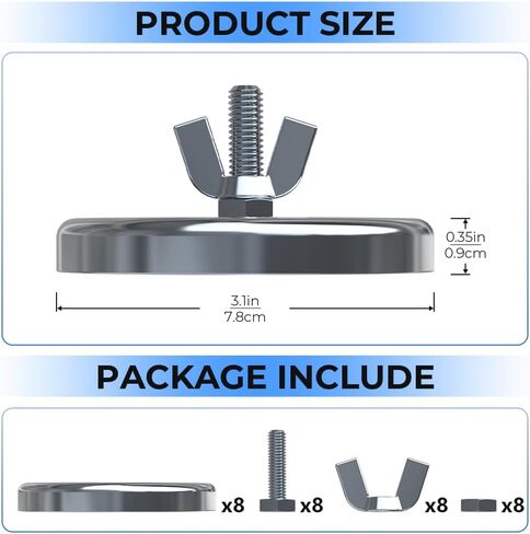 Magnetic Flag Holder, 8 Pcs Heavy Duty Magnet for Wire Loop Flags, Oversized Load Magnets Flag, Magnets Mounts for Car Banner, Strong Magnetic Warning Flags Sign Holder in Saudi Arabia