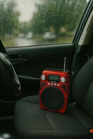 SuperSonic Bluetooth Portable 4 Band Radio, Red (SC-1390BT-Red) in Saudi Arabia