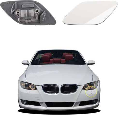 تغطية غسالة المصباح الأمامي للسيارة الأمامية متوافقة مع BMW 328i 335i كوبيه قابلة للتحويل 2007-2010 غطاء غسالة الأماميات الغسالة 61677171659 in Kuwait