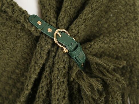 MCJC Knit Poncho Wrap Shawl with Fringe Tassel Trim, Medieval Renaissance Style Cape in Saudi Arabia