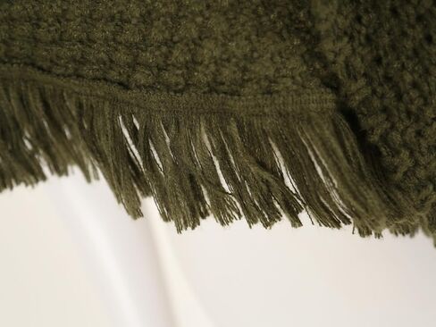 MCJC Knit Poncho Wrap Shawl with Fringe Tassel Trim, Medieval Renaissance Style Cape in Saudi Arabia