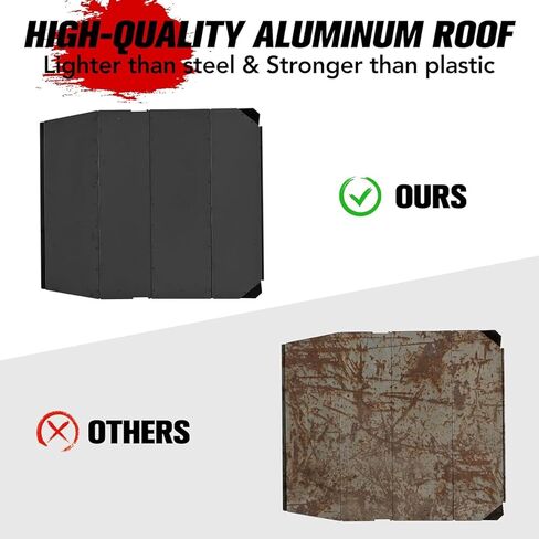 A & UTV Pro Aluminium Roof Top for 2016-2024 Honda Pioneer 1000 5p ، Tuckproof Huchice Suckit 4 Duty 4 قطع أعلى لصالح Pioneer 1000-5 الملحقات in Saudi Arabia