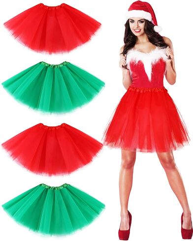 Handepo Women's Adult Tutu Skirts 3 Layered Short Tulle Skirt Tutu Multicolor Skirts for Halloween Christmas Thanksgiving in Saudi Arabia