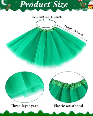 Handepo Women's Adult Tutu Skirts 3 Layered Short Tulle Skirt Tutu Multicolor Skirts for Halloween Christmas Thanksgiving in Saudi Arabia