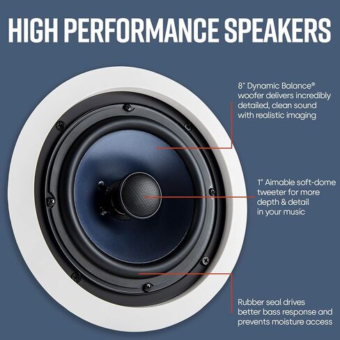 Polk Audio RC80i 2-Way In-Ceiling Speakers (Pair, White) in Saudi Arabia