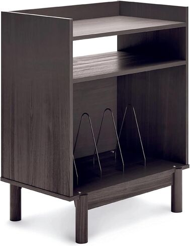 Signature Design by Ashley Calverson Mid-Century Modern Turntable Media Console, Brown in Saudi Arabia