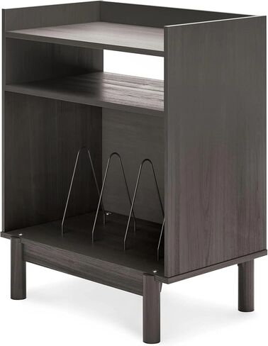 Signature Design by Ashley Calverson Mid-Century Modern Turntable Media Console, Brown in Saudi Arabia