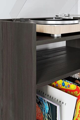 Signature Design by Ashley Calverson Mid-Century Modern Turntable Media Console, Brown in Saudi Arabia
