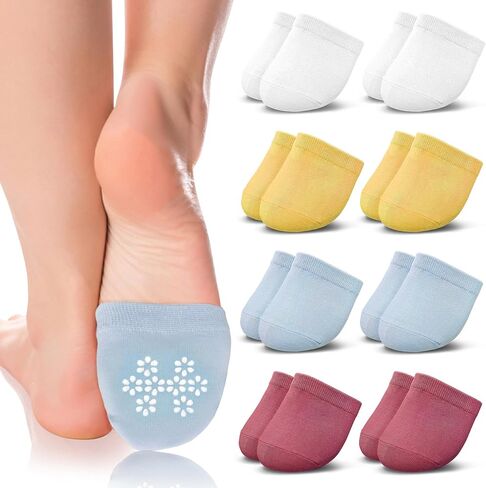 8/12 Pairs Womens No Show Half Socks Seamless Non-Slip Invisible Grip Liners Toe Topper Covers for Mules Clogs in Kuwait