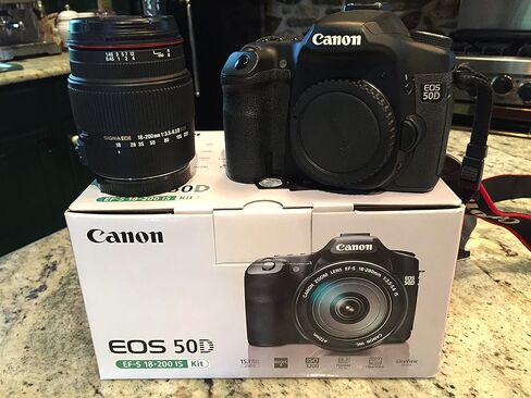 كاميرا كانون EOS 50D 15.1ميجا بكسل ديجيتال اس ال ار كيت (أسود) in Kuwait