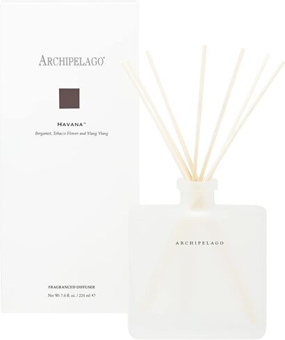 Archipelago Botanicals Charleston Reed Diffuser, Home Fragrance Reed Diffuser, Includes Fragrance Oil, Frosted Glass Vessel & 10 Diffuser Reeds, Perfect for Home, Office or Gift, 7.6 Fl Oz in Kuwait