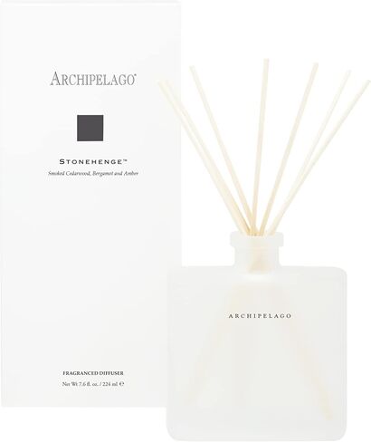 Archipelago Botanicals Charleston Reed Diffuser, Home Fragrance Reed Diffuser, Includes Fragrance Oil, Frosted Glass Vessel & 10 Diffuser Reeds, Perfect for Home, Office or Gift, 7.6 Fl Oz in Kuwait