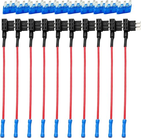 Micro 3 Fuse TAP and Fuse Holders Set 15A Car Add a Circuit ATM Blade Fuse Tap Adapter with 5 Pcs 15 Amp Micro 3 Blade Fuses Kit 15A Fuse Mini Fuse Holder 3 ATM Circuit Adapter (5pcs) in Saudi Arabia