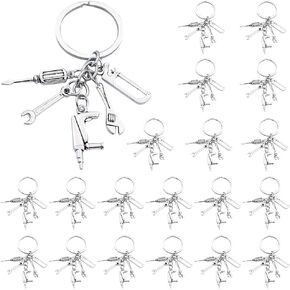Imagitek 20pcs Dad Grandpa Toolbox chickains مفاتيح مفتاح مفاتيح شاهد سلاسل المفاتيح للأب Grandpa Men's Deaining Gifts عيد ميلاد عيد الأب