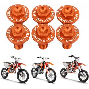 AnXin 6PCS Front Fork Guard Bolt Screws for 50 65 85 SX 125-530SX SX-F XC XC-F EXC EXC TPI EXC-F XC-W XCF-W Freeride 250F 250R 350 690ENDURO/R Motorcycle - Orange