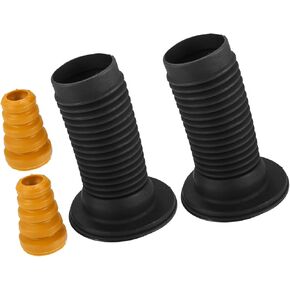 Front Suspension Bump Stop Shock Absorber Strut Boot Kit, for MITSUBISHI OUTLANDER 2014, Rubber, No.4055A031/4055A048/4040A555, Black Yellow, 2 Set Item Replacement