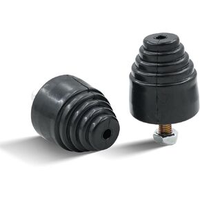 2 Pack Bump Stops Kit with Nuts, Suspension Bump Stop for Shock Absorption and Cushioning, Universal Rubber Bump Stop Automotive Accessories for Most Cars, Trucks, and Vans