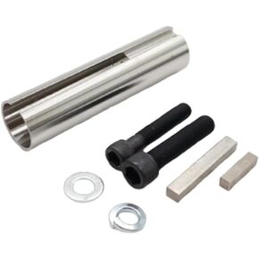 Extended 1 to 1-1/ 8in 1/4" Key Gas Engine Pulley Crank Shaft Sleeve Adapter, Enlarge the Crank Diameter