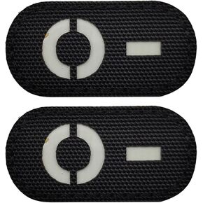 2PCS Blood Type O- Patches Luminous Glow in The Dark Laser Cut Patch Tactical Morale Patch Hook and Loop(2×1 inch Black White)