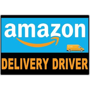3 Pack Delivery Driver Car Magnetic Sign, Flex Delivery Driver Magnet for Car, Reflective Delivery Magnetic Vehicle Door Sign (Blue-Yellow 3 Pack)