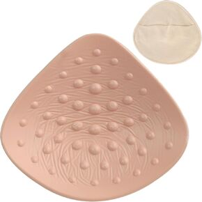 Lightweight Silicone Breast Forms,Triangle Mastectomy Breast Prosthesis Women Concave Bra Pad Inserts(1 Piece)