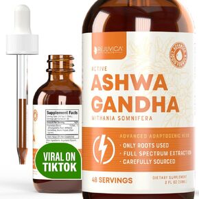 Rejuvica Health Active Ashwagandha - ملحق سائل متقدم - مستخلص Withania Somnifera - جذور Ashwagandha فقط - يحدث بشكل طبيعي مع withanolides