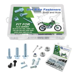 220PCS Fastens Bodywork Plastics Fairing Bolts Kit Fit for KMX125 KMX200 KLX110 KLX125 KLX140L KLX140RL KLX150 KLX230 KLX250 KLX300 KLX650 KLX300R KLX400R KLX450R KLX250S