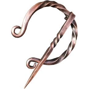 Heavy Bronze Fibula Celtic Viking Cloak Pin Open Ring Brooch