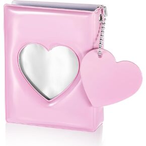 3 بوصة KPOP PHOTOCARD Holder Book Mini Photo Album With Heart Heart Plantable Pendant Kpop Album Love Heart Hollow Kpop Photocard Binder 32 Mobilets