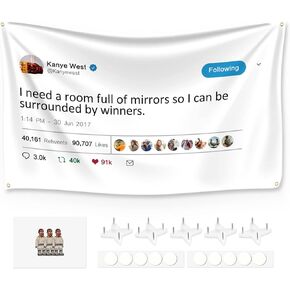 Kanye Tapestry Tweet flags, I be taking naps with Installation tool, Funny Flags for Room College University Dorm Guys Rapper wall Decorations meme Gift, 3x5 Ft