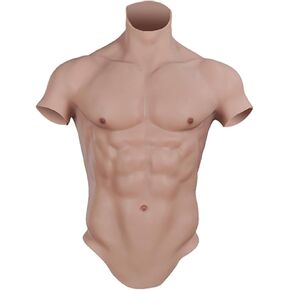 Silicone Muscle Suit,Realistic Male Muscle Suit,Simulation Skin for Cosplay Halloween Transgender