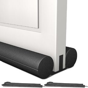 Large Door Draft Stopper,Under Door Sweep for Bottom of Door,Weather Stripping Door Seal,Noise Stopper,Garage Window Blocker Noise Cold Air Insulation,Draft Guard (Grey-1 Pack, 36 inch)
