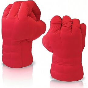 Party Gloves Hands Toys for Kids Adults, Fists Soft Plush Dress Up Boxing Costumes Birthday Gift Halloween Cosplay Party Supplies Red