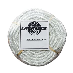 1000 f ختم الشرغوف ، مدخن من الألياف الزجاجية p-gasket 1-1/4 × 3/8 × 12 'أبيض