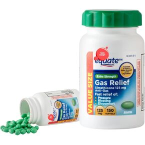 Extra Strength Gas Relief Softgels with Simethicone 125 mg for Bloating Relief - 150 Count (Pack of 1)