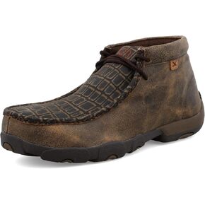Twisted X Men's Work Alloy Toe Driving Moccasins, Color: Cayman Print
