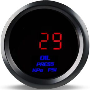 WATERWICH 2inch 52mm Oil Pressure Gauge Kit KPA/PSI for Car Truck Marine Vehicle Automotive