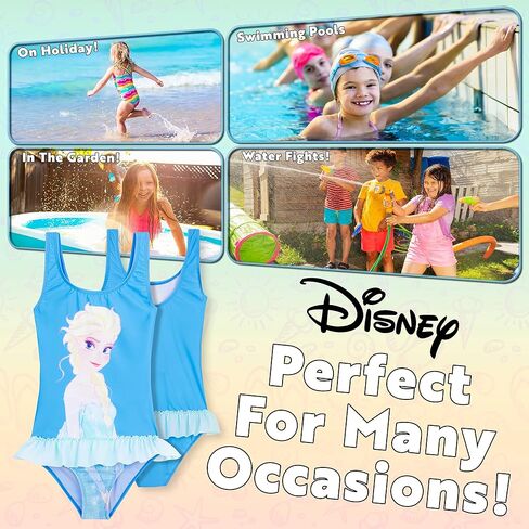 Disney Girls One Piece Swimsuit Comfortable Stretchy Swimsuit - Girls Gifts in Saudi Arabia
