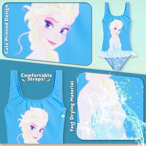 Disney Girls One Piece Swimsuit Comfortable Stretchy Swimsuit - Girls Gifts in Saudi Arabia