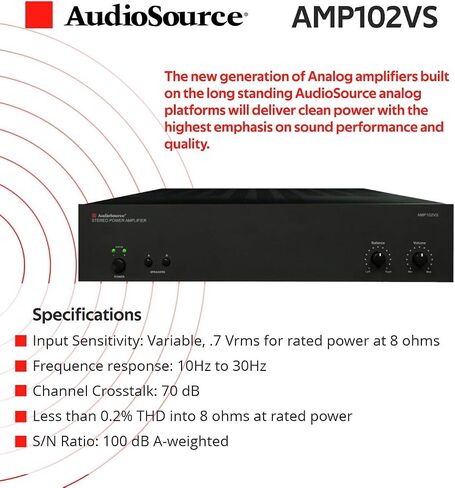 Audio Source AMP100VS 2 Channel Amplifier (Black) in Saudi Arabia